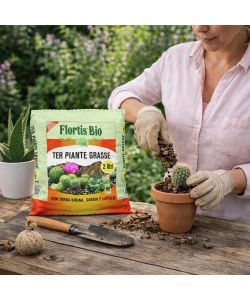 Flortis Terriccio per Piante Grasse 2L Bio con Torba e Sabbia