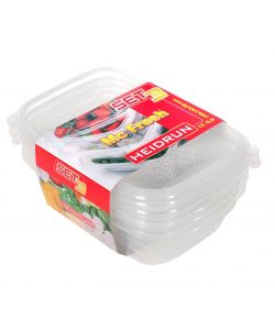 Heidrun Set 3 Contenitori Per Alimenti McFresh - 0,9L - 20x14x6cm