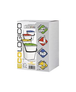 Art Plast Pattumiere per Raccolta Differenziata - Kit 4 Secchi Colorati 14L