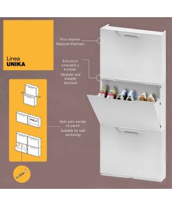 Art Plast Scarpiera Bianca in Polipropilene - 51x17.3x41 cm