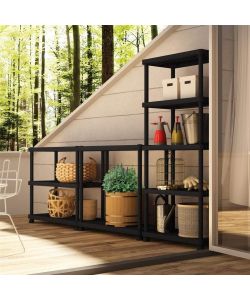 Art Plast Scaffale Nero 5 Ripiani in Polipropilene - 80x40x176 cm