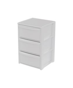 Art Plast Cassettiera Bianca in Polipropilene 39x38,5x60cm - 3 Cassetti