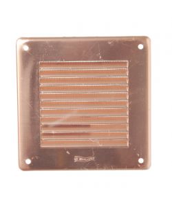 Griglia di Ventilazione in Rame 140x140 mm - Con Rete Antinsetti