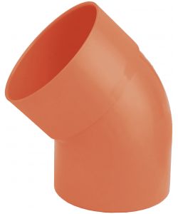 Curva 45� PVC Arancione d. 100 mm per Gronda - Raccordo per Acqua Piovana