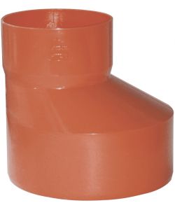 Aumento conico eccentrico PVC d. 80-100 mm arancione impianti scarico