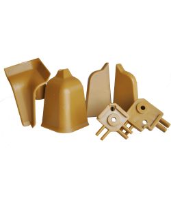 Kimono Accessori per Alzatina Rettangolare Marrone Kit 6 Pezzi PVC