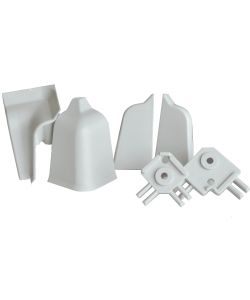 Accessori per Alzatina Rettangolare Grigia in PVC 27x10 mm - Kit 6 Pezzi