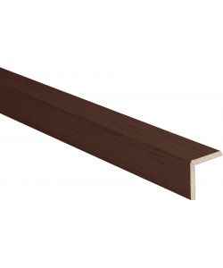 Paraspigolo in MDF melaminico noce scuro 28x28 mm lunghezza 278 mm