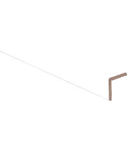 Paraspigolo in MDF Melaminico Bianco 28x28 mm Lunghezza 2780 mm