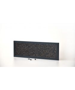 Bacheca in sughero nero rettangolare 90 x 30 h cm.