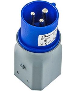 Adattatore industriale con presa polivalente e spina CEE 2P+T IP20 Electraline