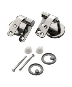 Coppia Cerniere Universali Regolabile Inox 3.5x4.5 Kit Fissaggio Ruggine