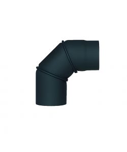 Gomito 90� in Acciaio Nero Resistente - D. 12 cm - Tubo per Stufe