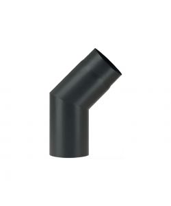 Gomito 45� in Acciaio Nero Resistente - D. 15 cm - Tubo per Stufe