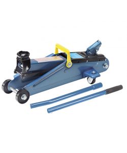 Fervi Cric A Carrello Manuale Blu 2 Ton 135-385 mm in Acciaio Idraulico