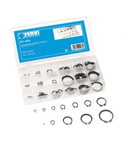 Fervi 100 Anelli Elastici Acciaio al Carbonio Nero Indurito 6-32 mm