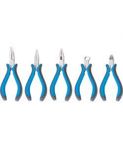 Fervi Pinze per Elettronica 110-125mm in Acciaio Cromato - Set 5 Pezzi