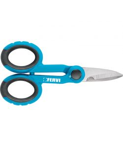 Fervi Forbice per Elettricista 140mm - Lama Inox Rasoio Microdentata