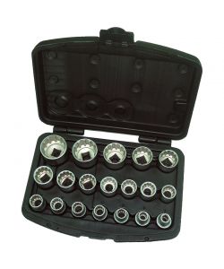 Fervi Chiavi a Bussola Multilock Cromate Set 19 pz - Misure 8-32 mm