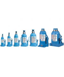 Fervi Cric Idraulico a Bottiglia 32 Ton Blu Altezza Min 285 mm Compatto