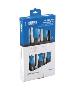 Fervi Giraviti Magnetici 6 pz - 3TG 3PH Cromate con Punte Isolate