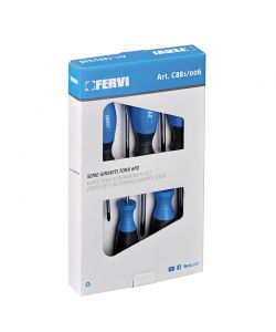 Fervi Giraviti Torx T10-T30 Cromati - Set 6 Pezzi