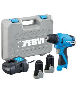 Fervi Trapano Avvitatore 12V 2.0Ah con Blocco Automatico e LED