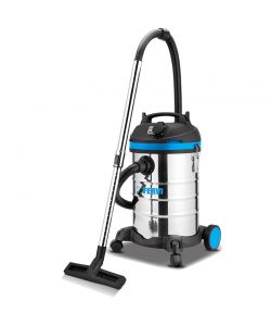 FERVI Aspirapolvere Aspiraliquidi 30L con Presa Elettroutensili 1,4kW
