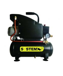 System+ Compressore con Serbatoio - Nero/Giallo - 9Lt