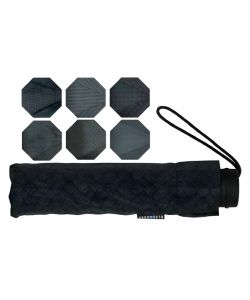 Mini Ombrello Pieghevole Grigio Scuro Elegante - Fantasie Geometriche