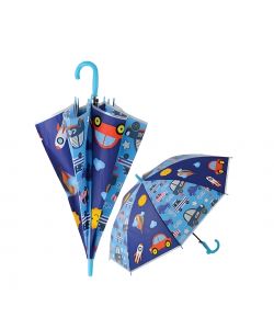 Ombrello Automatico per Bambini Colorato Personaggi Assortiti - 96 cm