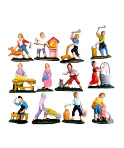 Statuetta Pastore per Presepe - Fantasia Assortita - 10 cm
