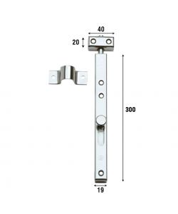 Aldeghi Catenaccio Verticale Inox - 19x300 mm