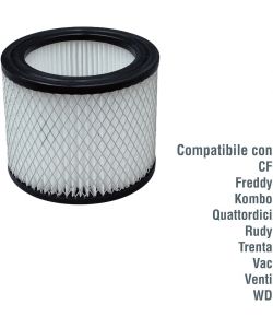 Lavor Filtro a Cartuccia Lavabile per Aspiratori Bianco 14x14 cm