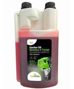 Supherba Olio Motore 2T Sintetico 1L per Giardinaggio con Dosatore