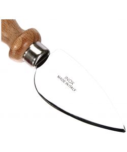 Calder Coltello Grana Acciaio Inox Argento Manico Legno 8x3,5 cm