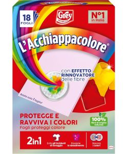 Grey L'Acchiappacolore 2in1 Fogli Proteggi Colore 18 unit� Rosso