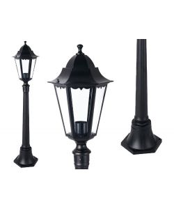 Lanterne Minerva Nero Su Piantana Cm 120