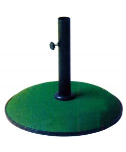 Oem Base Ombrellone Cemento Verde D.50 cm H.30 cm - 15 Kg con Foro Regolabile