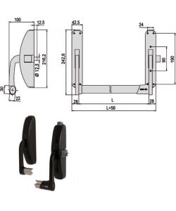 Maniglione Prestige Lat+Vert 59311-10-0 Cisa