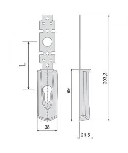 Placca Esterna Maniglioni Cilindro 07176-61-0 Cisa