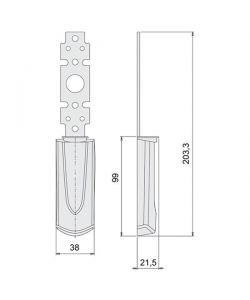 Placca Esterna Maniglioni Cieca 07176-66-0 Cisa