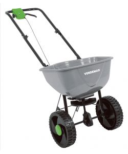 VERDEMAX Spandiconcime Rotativo 15L Grigio in Acciaio e Plastica