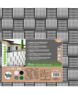 Striscia Occultazione Privacy Grigia 19x205 cm - Fissaggio Facile e Veloce