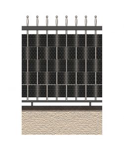 Striscia Occultazione Privacy Grigia 19x205 cm - Fissaggio Facile e Veloce