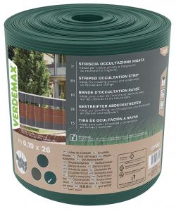 Verdemax Striscia Occultazione Verde 0,19x26m in PP Anti UV per Privacy