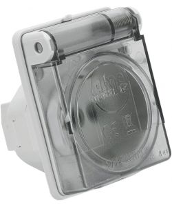 Fanton Presa da Incasso IP44 Bianco 53x65 mm Bipasso Italo-Tedesco