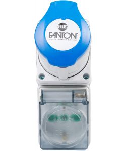 Fanton Adattatore Industriale - Blu - Spina CEE 16A 230V - 2 Prese