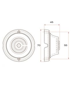 Rosone liscio diam 70mm Bianco