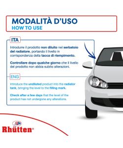 Rhutten Liquido Radiatori Ecobioflu Rosso - Protezione Antigelo - 5L